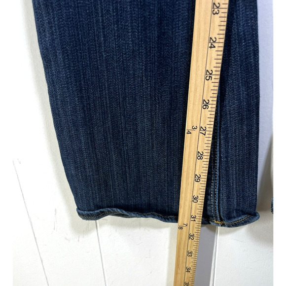 Forever 21 Y2K Low Rise Boot Cut Jeans Size 26 Medium Wash Blue Western Rodeo - Picture 5 of 12